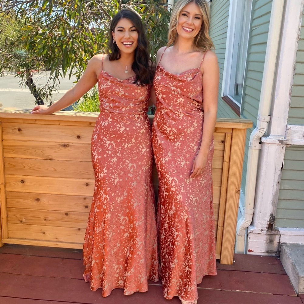 Jenny Yoo Dahlia Palermo Satin Gown